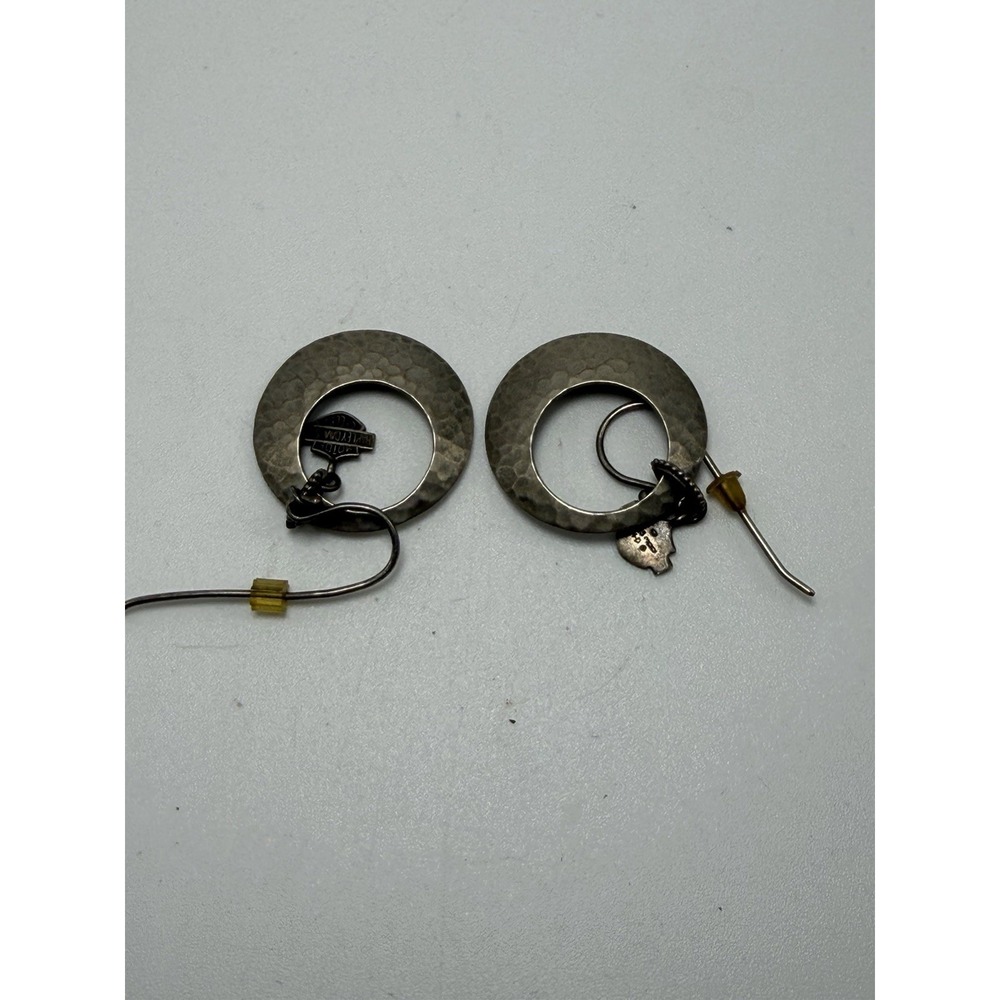 Sterling Silver 925 Harley Davidson Motor Cycles Vintage Dangle Earrings 7 Grams